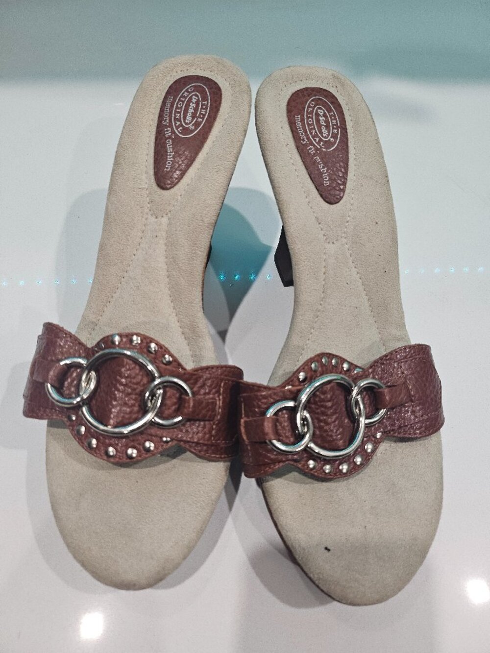 Brown wedge Dr Scholls comfort shoe size 10 women